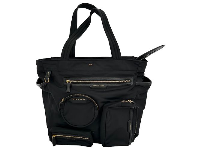 Borsa Tote Anya Hindmarch Commuter in nylon nero - vista 2