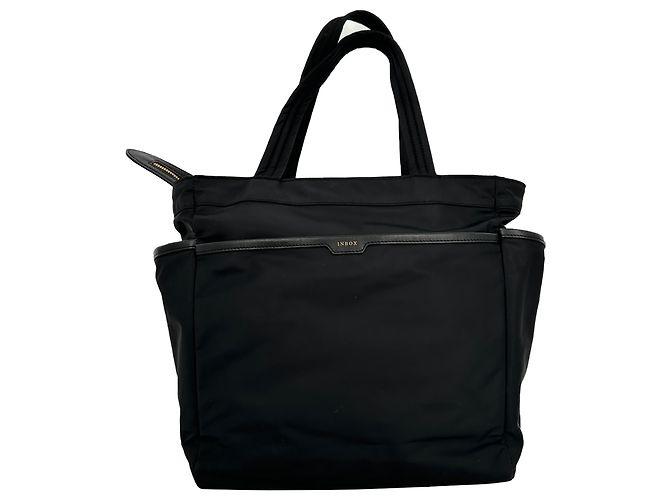 Borsa Tote Anya Hindmarch Commuter in nylon nero - vista 4