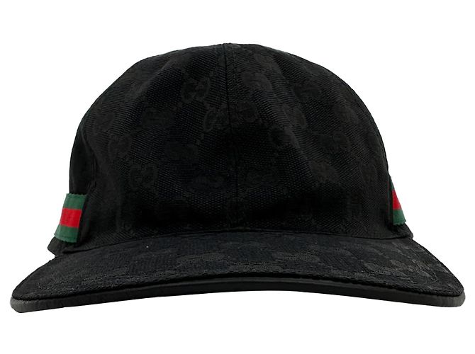 Gucci GG Monogram Web Baseball Cap in Black Canvas - view 2