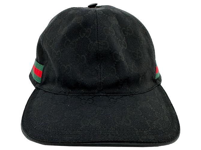 Gucci GG Monogram Web Baseball Cap in Black Canvas - view 3