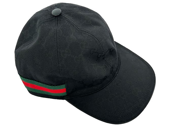 Gucci GG Monogram Web Baseball Cap in Black Canvas - view 5