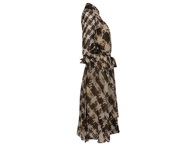 Abito midi Hillevi in seta trasparente Diane von Furstenberg Multicolor Silk Multicolore - vista 3