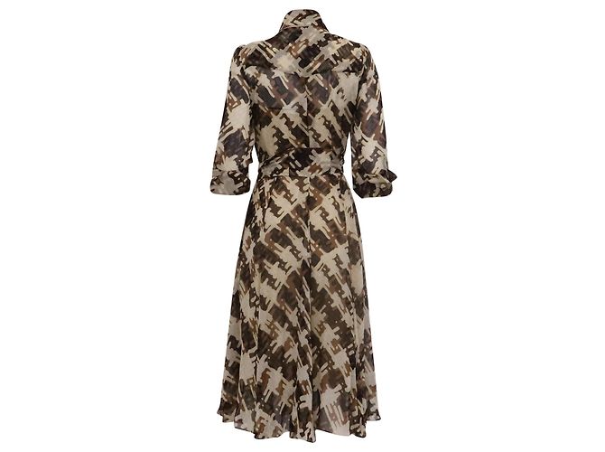Abito midi Hillevi in seta trasparente Diane von Furstenberg Multicolor Silk Multicolore - vista 4