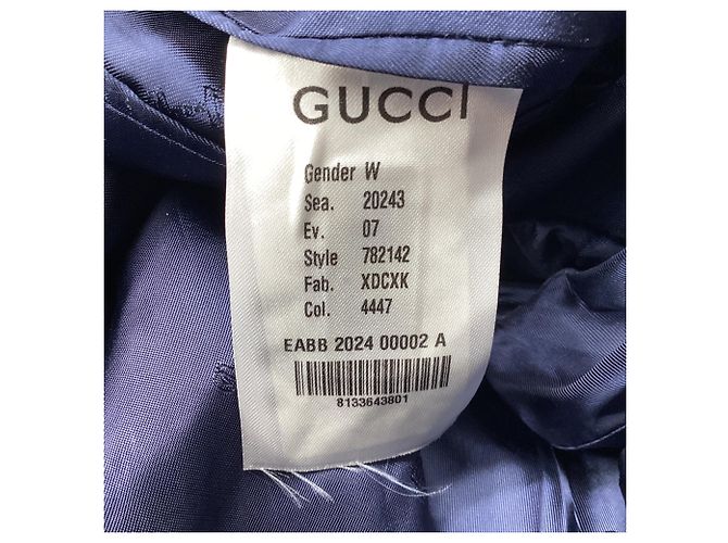 Blazer de denim cruzado Gucci en algodón azul - vista 7