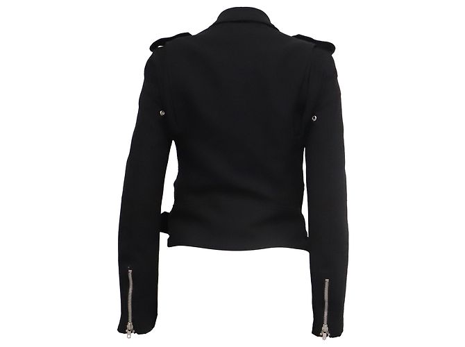 Comme Des Garcons Comme des Garçons Shrink Double Riders Jacket in Black Polyester - view 4
