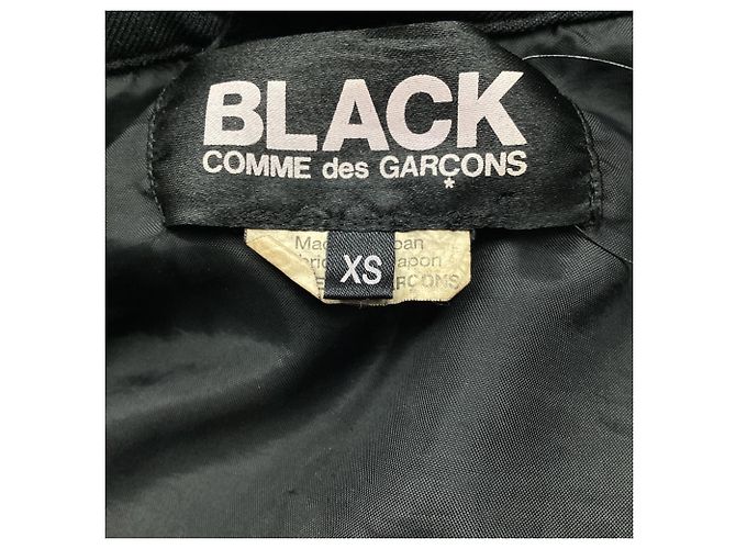 Comme Des Garcons Comme des Garçons Shrink Double Riders Jacket in Black Polyester - view 7