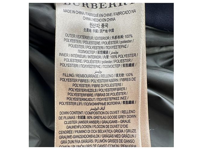 Burberry Vintage-Check Down Jacket in Beige Polyester - view 12