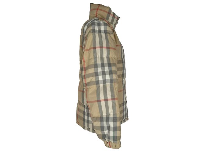 Burberry Vintage-Check Down Jacket in Beige Polyester - view 2