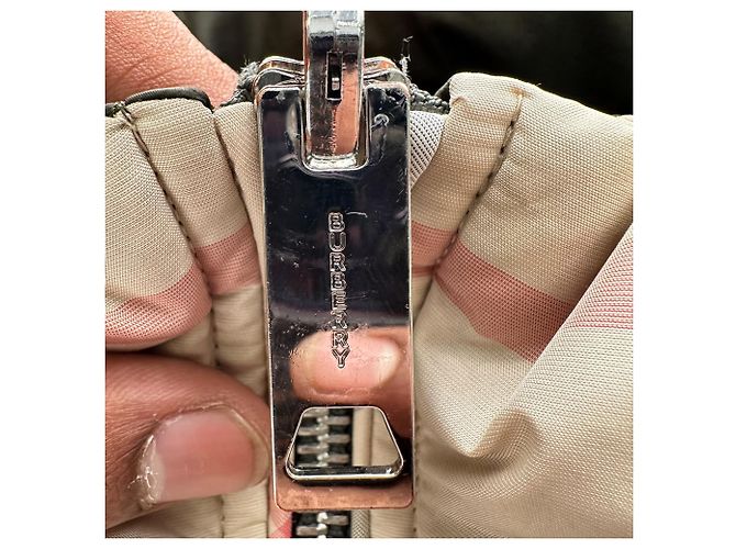 Burberry Vintage-Check Down Jacket in Beige Polyester - view 5