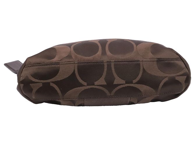 Coach Demi Monogram Schultertasche aus braunem Canvas Rot - Ansicht 5