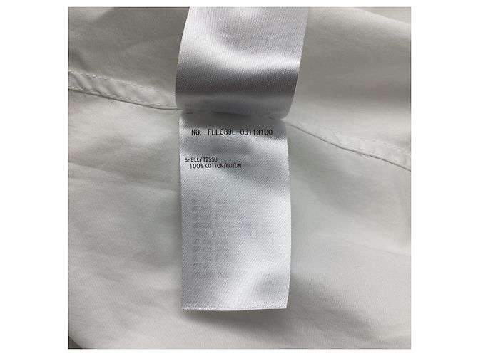 Camisa Thom Browne com pregas traseiras e botões parciais em algodão branco Cru - vista 6