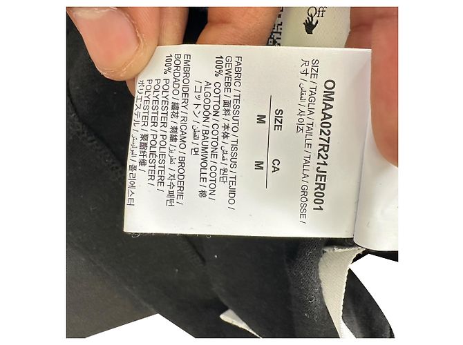 Off White Camiseta Off-White de algodón negro con estampado de Caravaggio - vista 7