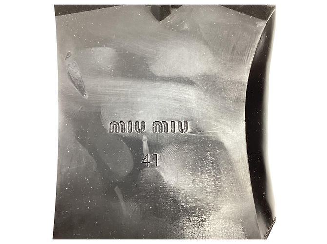 Miu Miu Oxford senza lacci con suola lug in pelle nera Nero - vista 7