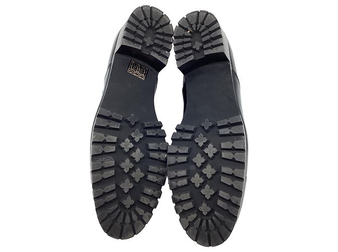 Miu Miu Oxford senza lacci con suola lug in pelle nera Nero - vista 8