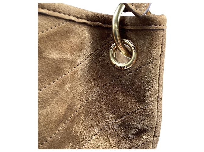 Autre Marque Borsa a secchiello Saint Laurent Niki in camoscio marrone - vista 10
