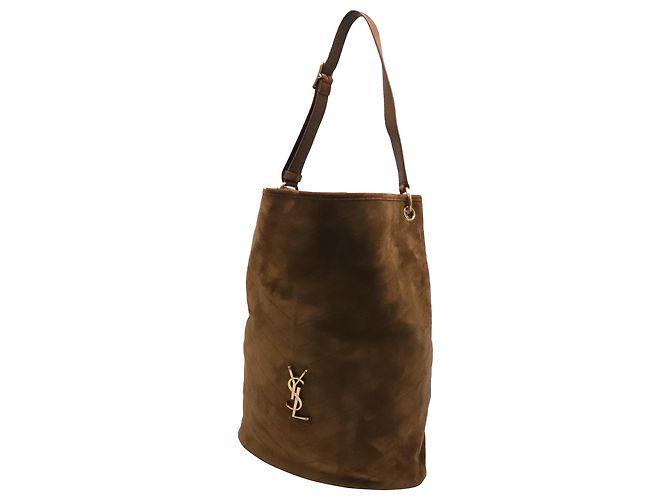 Autre Marque Borsa a secchiello Saint Laurent Niki in camoscio marrone - vista 2