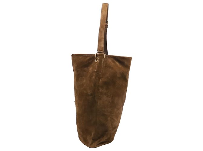 Autre Marque Borsa a secchiello Saint Laurent Niki in camoscio marrone - vista 3