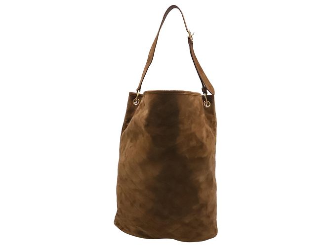 Autre Marque Borsa a secchiello Saint Laurent Niki in camoscio marrone - vista 4