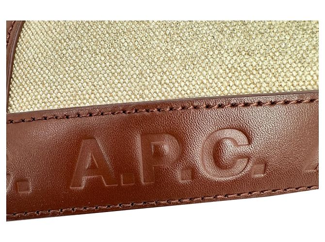 Apc Borsa Tote A.P.C. Hélène in tela di juta beige - vista 10