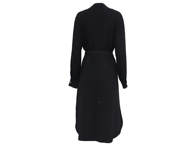 Autre Marque Robe chemise ceinturée Hugo Boss Dibanorah en viscose noire - vue 4