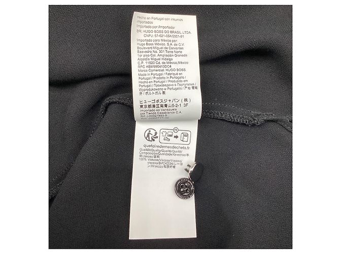 Autre Marque Robe chemise ceinturée Hugo Boss Dibanorah en viscose noire - vue 5
