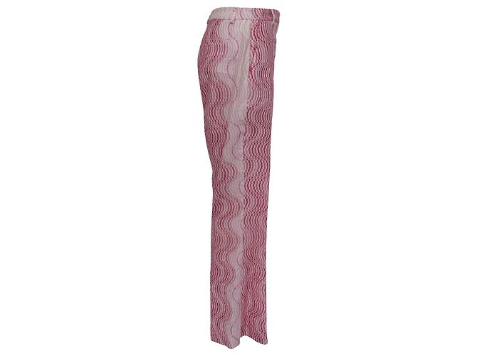 Pantalones Missoni Zigzag en viscosa rosa Castaño - vista 2