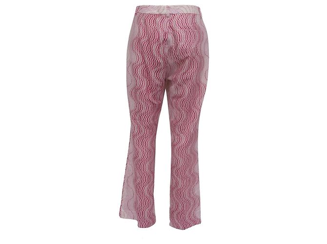 Pantalones Missoni Zigzag en viscosa rosa Castaño - vista 3
