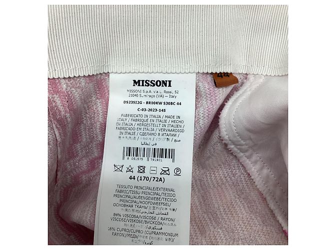 Pantalones Missoni Zigzag en viscosa rosa Castaño - vista 4