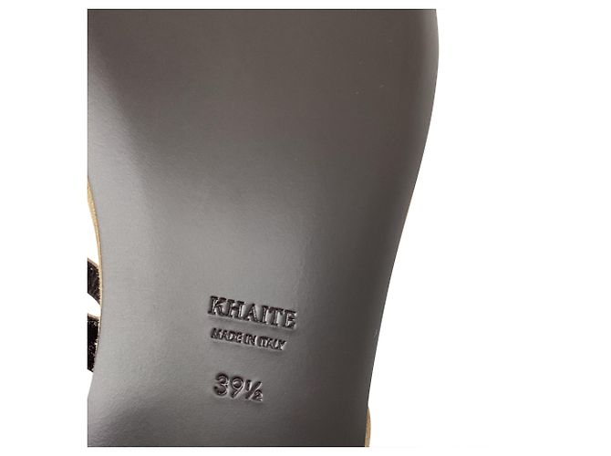 Sandali Khaite Aimee Ankle Wrap in camoscio marrone - vista 7