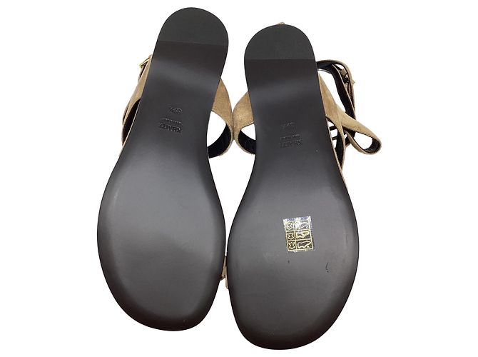 Sandali Khaite Aimee Ankle Wrap in camoscio marrone - vista 8