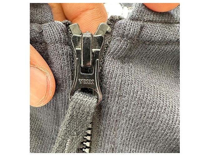 Felpa con cappuccio e zip Stone Island in cotone nero - vista 4