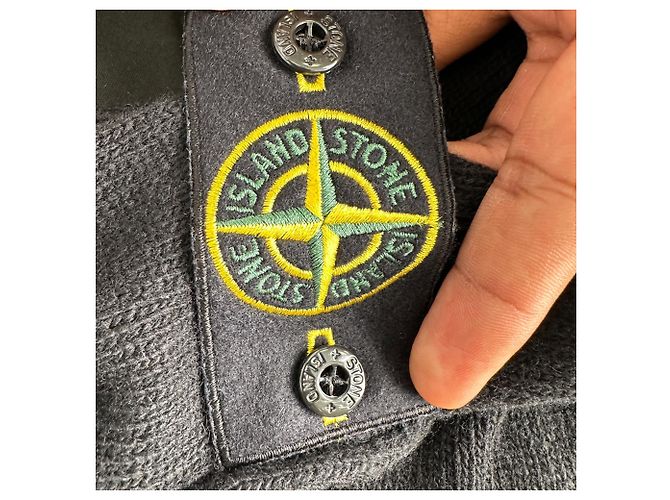 Stone Island Rundhals-Strickpullover aus schwarzer Wolle - Ansicht 4