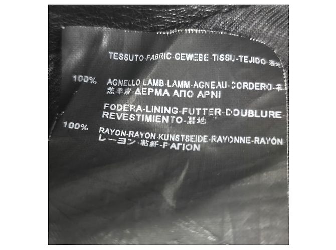Giacca Biker Slim Balenciaga in Pelle Nera Nero - vista 5