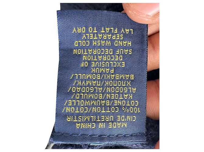Polo Ralph Lauren Strickpullover mit Zopfmuster aus baumwolle in navy blue Blau Marineblau - Ansicht 6