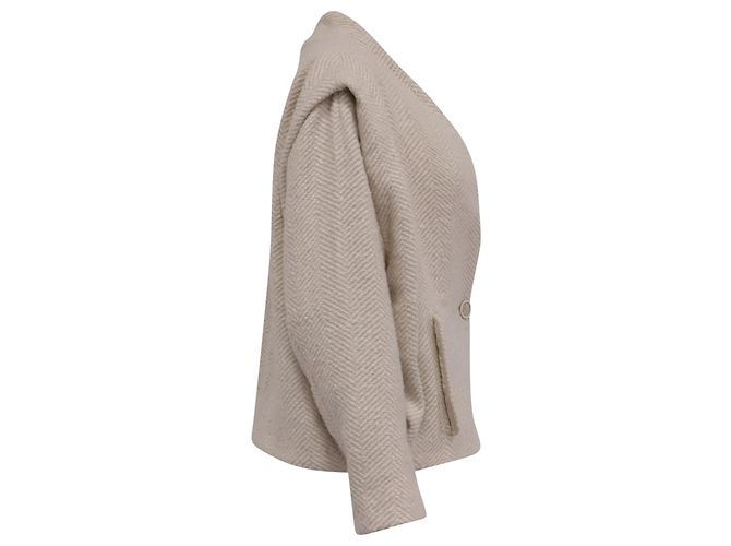 Isabel Marant Étoile Drogo Jacket in Cream Wool White - view 3