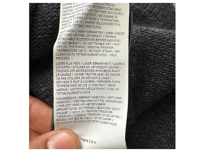 Stone Island Strickpullover mit halbem Reißverschluss aus dunkelgrauer Wolle - Ansicht 10