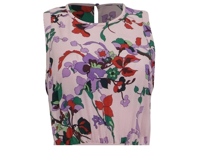 Kate Spade Maxikleid mit Blumenprint aus rosa Polyester - Ansicht 2