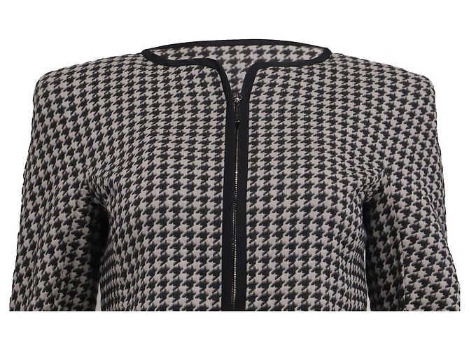 Veste sans col Giorgio Armani en coton noir - vue 2