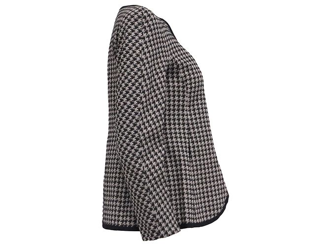 Veste sans col Giorgio Armani en coton noir - vue 3