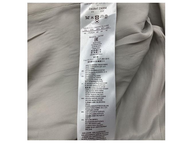 Veste sans col Giorgio Armani en coton noir - vue 5