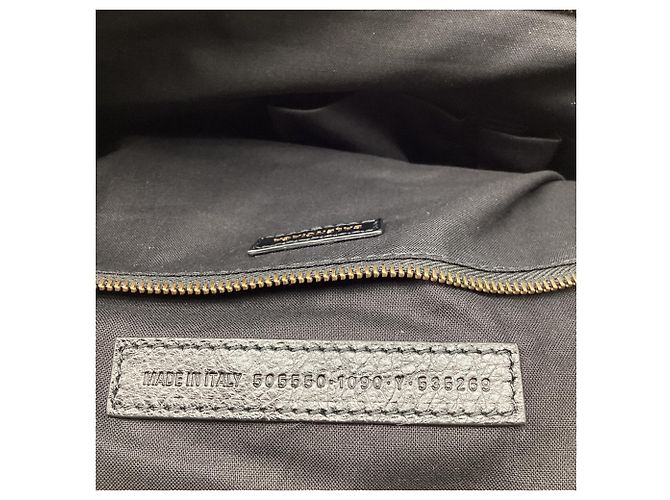 Borsa Balenciaga Medium City Graffiti in pelle d'agnello nera Nero - vista 7