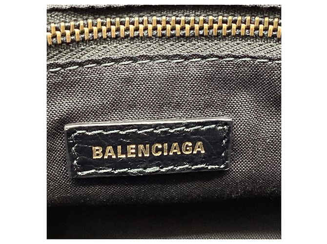 Borsa Balenciaga Medium City Graffiti in pelle d'agnello nera Nero - vista 9