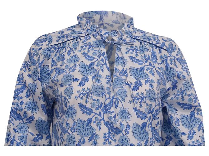Autre Marque Mini abito Martha da donna Pink City Prints in cotone blu Blu chiaro - vista 2