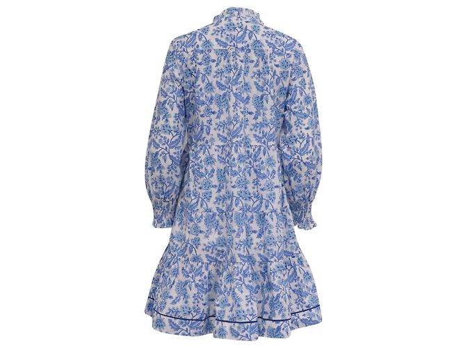 Autre Marque Mini abito Martha da donna Pink City Prints in cotone blu Blu chiaro - vista 4