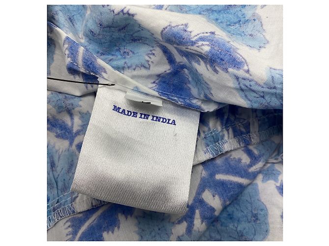 Autre Marque Mini abito Martha da donna Pink City Prints in cotone blu Blu chiaro - vista 7
