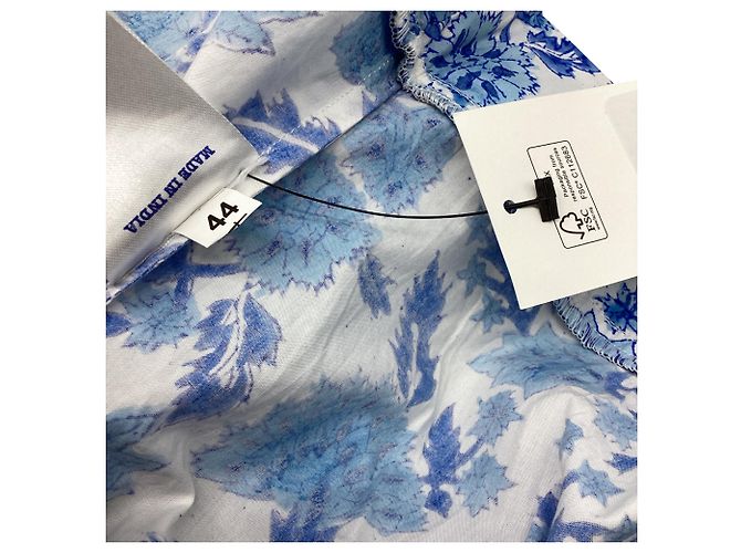 Autre Marque Mini abito Martha da donna Pink City Prints in cotone blu Blu chiaro - vista 8
