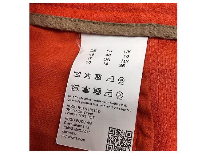 Autre Marque Hugo Boss Hose aus orangefarbenem Acetat Koralle - Ansicht 4