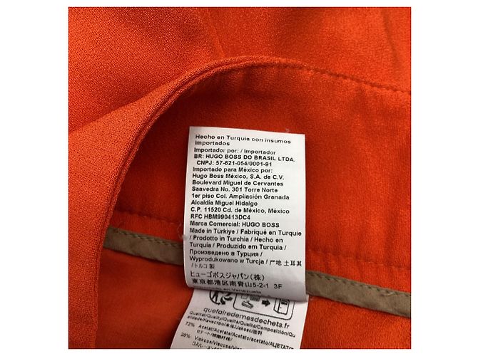 Autre Marque Hugo Boss Hose aus orangefarbenem Acetat Koralle - Ansicht 5