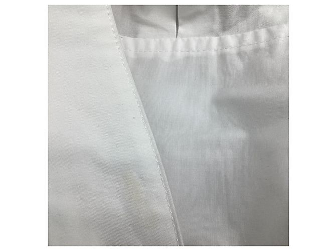 Top de malha canelada com painéis Staud Hazel em lã branca Branco - vista 8