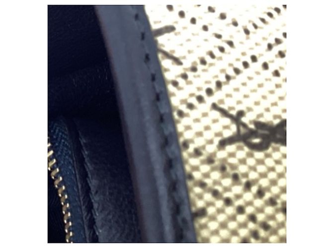 Autre Marque Borsa Satchel Saint Laurent Monogram All-Over Logo in tela nylon Camel Brown Giallo Cammello - vista 7